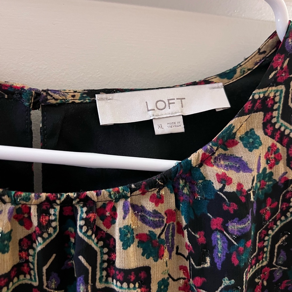 LOFT Multicolor Patterned Dress - Picture 2 of 2